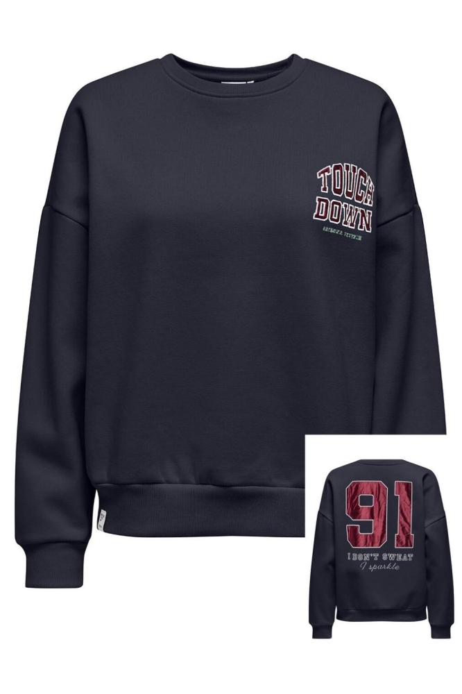 ONLRILLO L/S BOXY O-NECK CS SWT 15364745 Night Sky/Touchdown